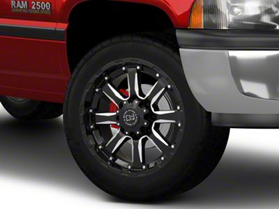 Black Rhino Sierra Gloss Black Milled 8-Lug Wheel; 20x9; 12mm Offset (94-02 RAM 2500)