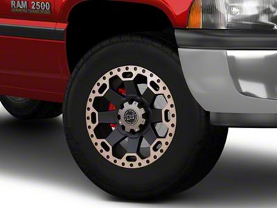 Black Rhino Warlord Matte Black with Machined Dark Tint 8-Lug Wheel; 17x9; -12mm Offset (94-02 RAM 2500)