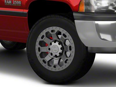 Black Rhino Warlord Matte Gunmetal 8-Lug Wheel; 18x9; -12mm Offset (94-02 RAM 2500)
