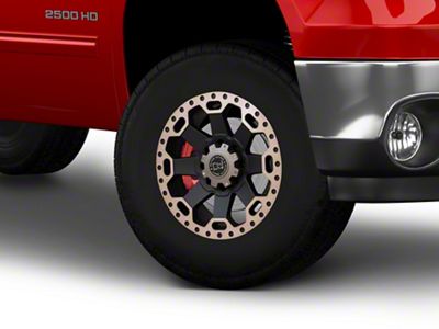 Black Rhino Warlord Matte Black with Machined Dark Tint 8-Lug Wheel; 17x9; 12mm Offset (94-02 RAM 3500 SRW)