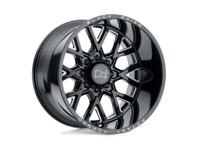 Black Rhino Grimlock Gloss Black Milled 8-Lug Wheel; 22x14; -76mm Offset (99-07 F-250 Super Duty)