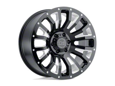 Black Rhino Pinatubo Gloss Black Milled 8-Lug Wheel; 18x9.5; -18mm Offset (99-07 F-250 Super Duty)