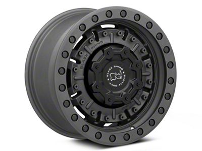 Black Rhino Abrams Textured Matte Gunmetal 6-Lug Wheel; 17x8.5; -18mm Offset (99-06 Sierra 1500)