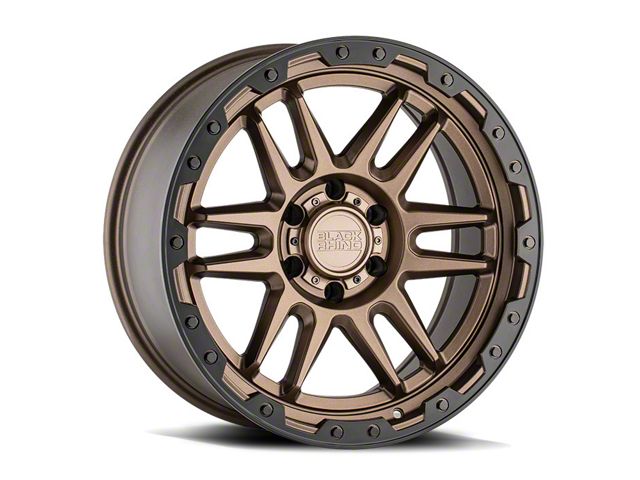 Black Rhino Apache Matte Bronze with Black Bolts 6-Lug Wheel; 18x9; -18mm Offset (99-06 Sierra 1500)