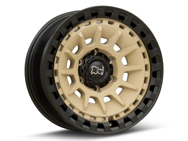 Black Rhino Barrage Desert Sand on Matte Black 6-Lug Wheel; 17x8.5; -10mm Offset (99-06 Sierra 1500)