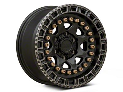 Black Rhino Carbine Matte Black with Machined Tinted Ring 6-Lug Wheel; 17x8.5; -18mm Offset (99-06 Sierra 1500)