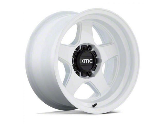 KMC Lobo Gloss White 6-Lug Wheel; 17x9; -38mm Offset (99-06 Sierra 1500)