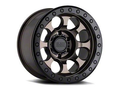 Black Rhino Riot Matte Bronze with Black Ring 6-Lug Wheel; 17x8.5; -30mm Offset (99-06 Sierra 1500)