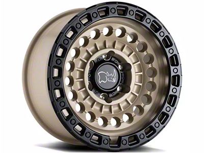 Black Rhino Sentinel Desert Sand with Black Ring 6-Lug Wheel; 17x8.5; -10mm Offset (99-06 Sierra 1500)