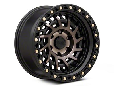 Black Rhino Shredder Matte Black with Machined Dark Tint 6-Lug Wheel; 17x9; -12mm Offset (99-06 Sierra 1500)