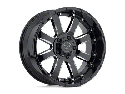 Black Rhino Sierra Gloss Black Milled 6-Lug Wheel; 22x10; 12mm Offset (99-06 Sierra 1500)