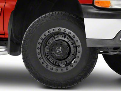 Black Rhino Abrams Textured Matte Gunmetal 6-Lug Wheel; 17x8.5; 0mm Offset (99-06 Silverado 1500)