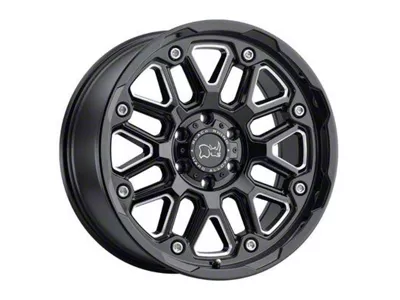 Black Rhino Hollister Gloss Black Milled 6-Lug Wheel; 17x9.5; 12mm Offset (99-06 Silverado 1500)
