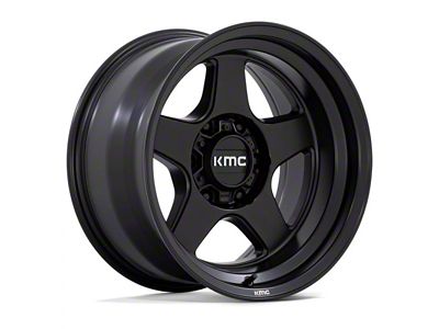 KMC Lobo Matte Black 6-Lug Wheel; 17x8.5; 18mm Offset (99-06 Silverado 1500)