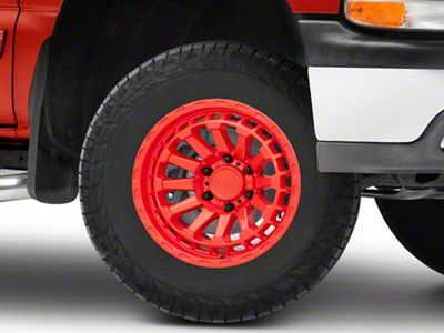 Black Rhino Raid Gloss Red 6-Lug Wheel; 17x8.5; 0mm Offset (99-06 Silverado 1500)