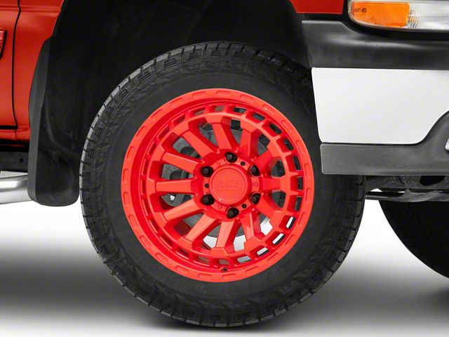 Black Rhino Raid Gloss Red 6-Lug Wheel; 20x9.5; 12mm Offset (99-06 Silverado 1500)