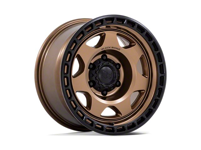 Black Rhino Voyager Matte Bronze with Matte Black Lip 6-Lug Wheel; 17x8.5; -10mm Offset (99-06 Silverado 1500)