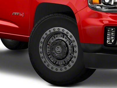 Black Rhino Abrams Textured Matte Gunmetal 6-Lug Wheel; 17x8.5; 0mm Offset (15-22 Canyon)