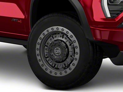 Black Rhino Abrams Textured Matte Gunmetal 6-Lug Wheel; 18x9.5; 12mm Offset (23-25 Canyon)
