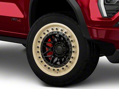 Black Rhino Alpha Matte Black with Sand Lip 6-Lug Wheel; 20x10; -18mm Offset (23-25 Canyon)