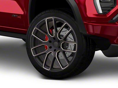 Black Rhino Kunene Matte Black Dart Tint Milled 6-Lug Wheel; 22x9.5; 25mm Offset (23-25 Canyon)