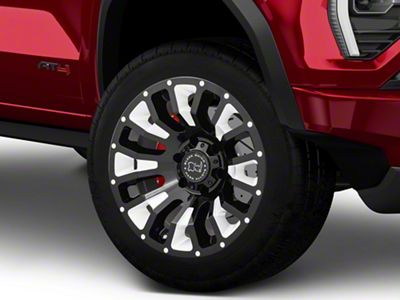Black Rhino Pinatubo Gloss Black Milled 6-Lug Wheel; 20x12; -44mm Offset (23-25 Canyon)