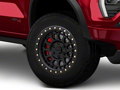 Black Rhino Primm Matte Black with Brass Bolts 6-Lug Wheel; 18x9.5; -12mm Offset (23-25 Canyon)