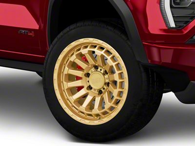 Black Rhino Raid Gold 6-Lug Wheel; 20x9.5; 12mm Offset (23-26 Canyon)