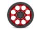 Black Rhino Riot Candy Red with Black Ring and Bolts 6-Lug Wheel; 17x9; 12mm Offset (15-22 Canyon)