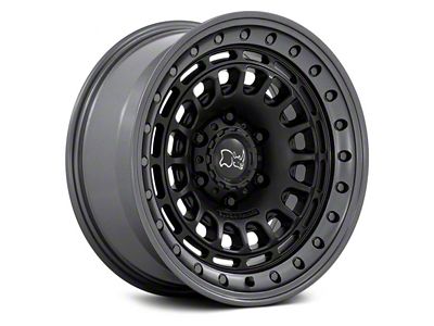 Black Rhino Sahara Matte Black with Gunmetal Lip 6-Lug Wheel; 17x9; 0mm Offset (23-25 Canyon)