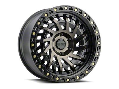 Black Rhino Shredder Matte Black with Machined Dark Tint 6-Lug Wheel; 17x9; 0mm Offset (23-25 Canyon)