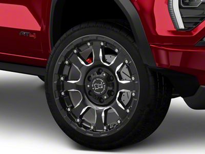 Black Rhino Sierra Gloss Black Milled 6-Lug Wheel; 22x10; -12mm Offset (23-25 Canyon)