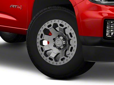 Black Rhino Warlord Matte Gunmetal 6-Lug Wheel; 17x9; 12mm Offset (15-22 Canyon)
