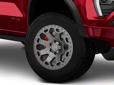 Black Rhino Warlord Matte Gunmetal 6-Lug Wheel; 17x9; 12mm Offset (23-26 Canyon)