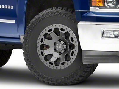 Black Rhino Warlord Matte Gunmetal 6-Lug Wheel; 17x9; 12mm Offset (23-25 Canyon)