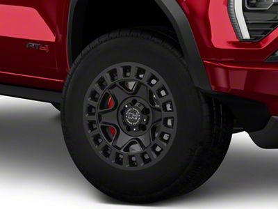 Black Rhino York Matte Black 6-Lug Wheel; 17x9; -12mm Offset (23-25 Canyon)
