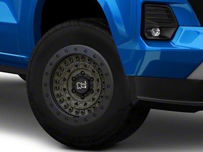 Black Rhino Barricade Olive Drab Green with Black Rock Guard 6-Lug Wheel; 17x8.5; -18mm Offset (23-25 Colorado)