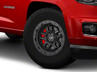 Black Rhino Barstow Textured Matte Black 6-Lug Wheel; 17x9.5; 12mm Offset (15-22 Colorado)