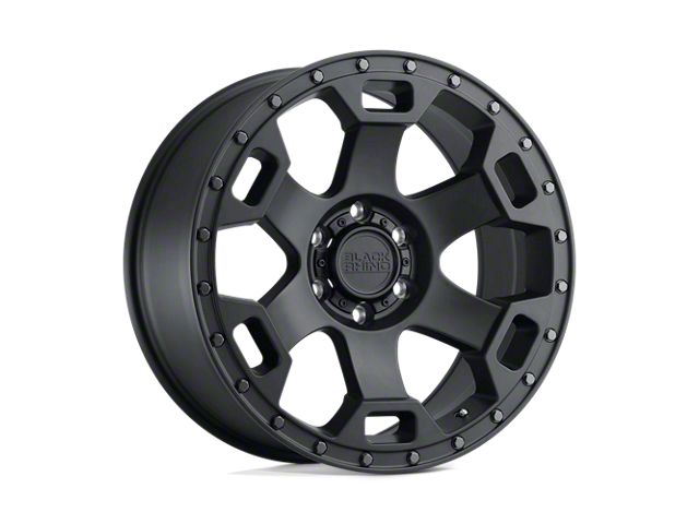 Black Rhino Gauntlet Semi Gloss Black with Gunmetal Bolts 6-Lug Wheel; 18x9; 12mm Offset (15-22 Colorado)