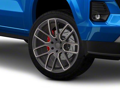 Black Rhino Kunene Matte Black Dart Tint Milled 6-Lug Wheel; 22x9.5; 25mm Offset (23-25 Colorado)