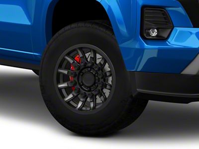 Black Rhino Mission Matte Black with Machined Tinted Spokes 6-Lug Wheel; 17x8.5; -18mm Offset (23-25 Colorado)