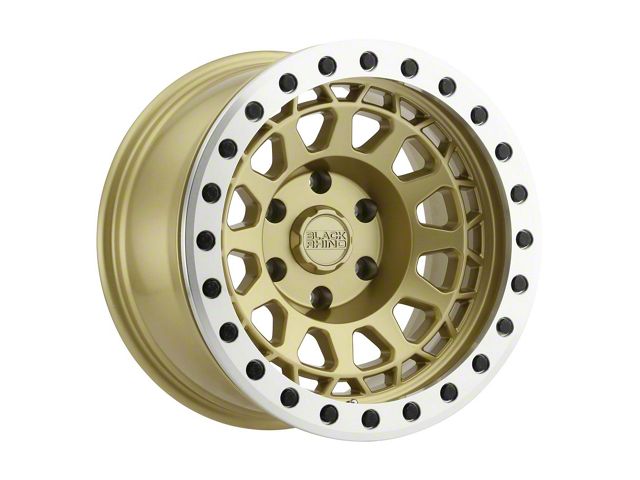 Black Rhino Primm Matte Gold with Machined Ring 6-Lug Wheel; 17x8.5; 0mm Offset (23-24 Colorado)