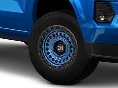Black Rhino Sentinel Cobalt Blue with Black Ring 6-Lug Wheel; 17x8.5; -10mm Offset (23-26 Colorado)