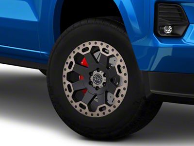 Black Rhino Warlord Matte Black with Machined Dark Tint Lip 6-Lug Wheel; 17x9; -12mm Offset (23-25 Colorado)