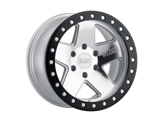 Black Rhino Crawler Beadlock Silver Mirror Machined 6-Lug Wheel; 17x8.5; 0mm Offset (09-14 F-150)