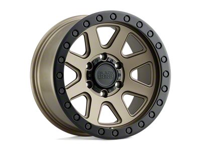 Black Rhino Baker Matte Bronze with Black Ring 5-Lug Wheel; 17x8.5; -18mm Offset (87-90 Dakota)