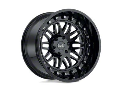 Black Rhino Fury Gloss Black 5-Lug Wheel; 18x9.5; 0mm Offset (05-11 Dakota)