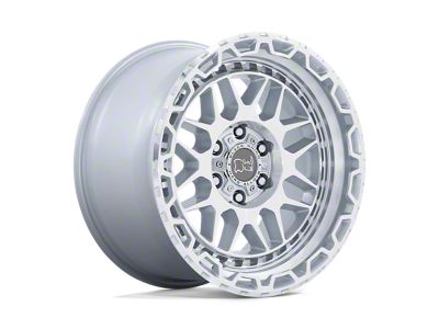 Black Rhino Holcomb Gloss Silver with Mirror Cut Face 6-Lug Wheel; 17x9.5; 18mm Offset (97-04 Dakota)