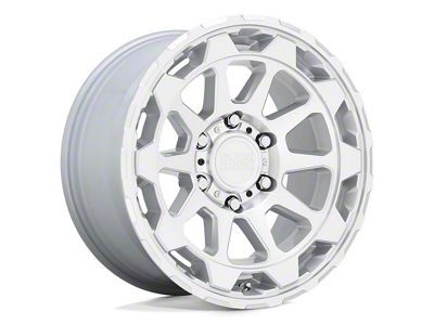 Black Rhino Rotor Gloss Silver with Mirror Cut Face 6-Lug Wheel; 17x8.5; 12mm Offset (91-96 Dakota)