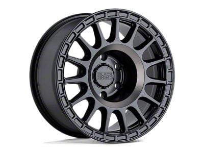 Black Rhino Sandstorm Semi Gloss Black with Machined Dark Tint Ring 5-Lug Wheel; 15x7; 15mm Offset (87-90 Dakota)